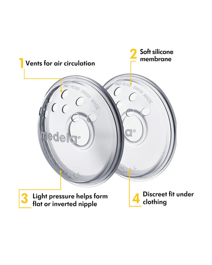 Medela Nipple Formers-Corrects Flat or Inverted Nipples-BPA Free-Pack of 2-For Breastfeeding Moms