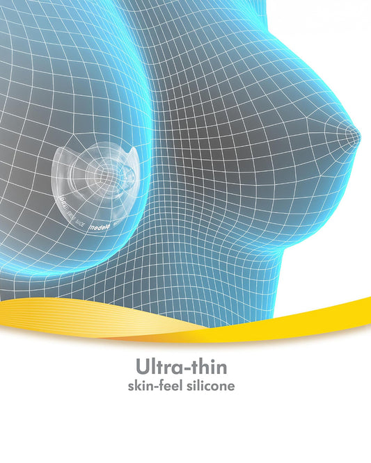 Medela Contact Nipple Shields-Ultra Thin Silicone-Pack of 2-For Breastfeeding Moms