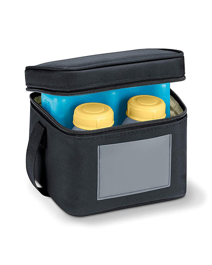 Medela Insulated Cooler Bag With 4 Breastmilk Collection Bottles (150ml each) & 1 Cooling Element-Breastmilk Storage Kit
