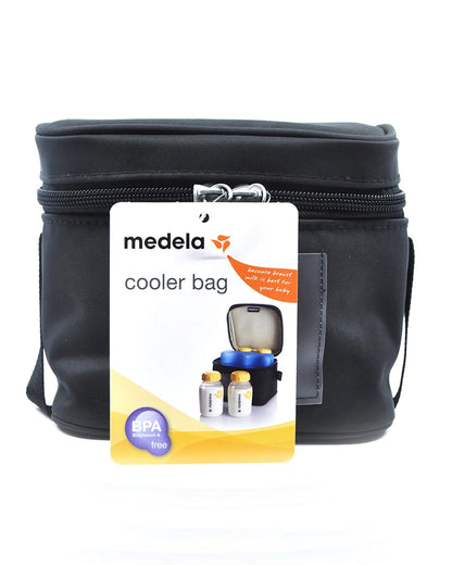 Medela Insulated Cooler Bag With 4 Breastmilk Collection Bottles (150ml each) & 1 Cooling Element-Breastmilk Storage Kit