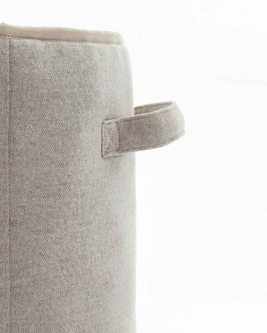 Pluchi Classic Mickey Mouse Laundry Basket-100% Cotton Knited-With Handles-For Clothes & Toys-Ivory