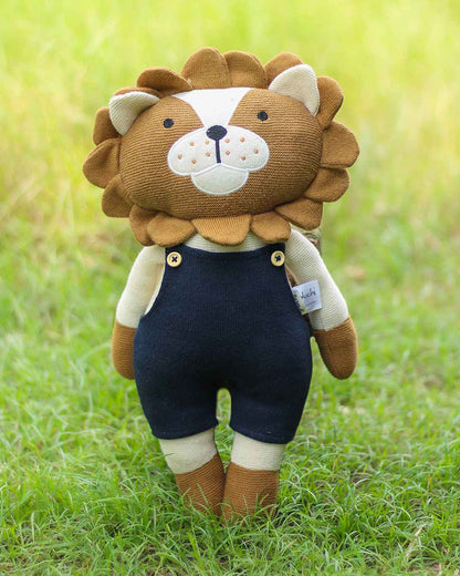 Pluchi Little Leo Lion Soft Toy-Promotes Tactile Stimulation-Easily Washable-Knitted Soft Toy-Plush Cuddly Toy For Newborn