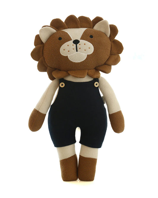 Pluchi Little Leo Lion Soft Toy-Promotes Tactile Stimulation-Easily Washable-Knitted Soft Toy-Plush Cuddly Toy For Newborn