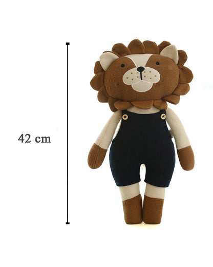 Pluchi Little Leo Lion Soft Toy-Promotes Tactile Stimulation-Easily Washable-Knitted Soft Toy-Plush Cuddly Toy For Newborn