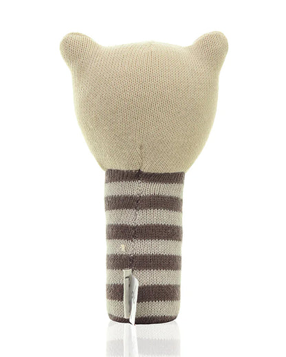 Pluchi Toad Rattle Soft Toy-Promotes Tactile Stimulation-Easily Washable-Knitted Soft Toy-Plush Cuddly Toy For Newborn