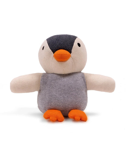 Pluchi Multicolor Bucky Penguin-Promotes Tactile Stimulation-Easily Washable-Knitted Soft Toy-Plush Cuddly Toy For Newborn
