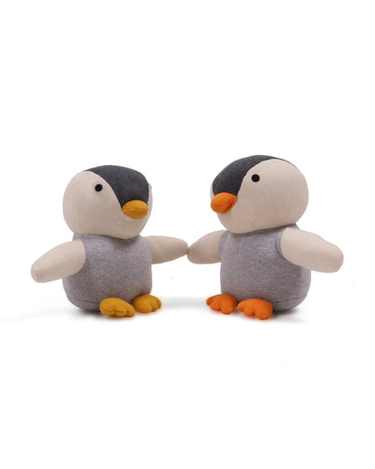 Pluchi Multicolor Bucky Penguin-Promotes Tactile Stimulation-Easily Washable-Knitted Soft Toy-Plush Cuddly Toy For Newborn