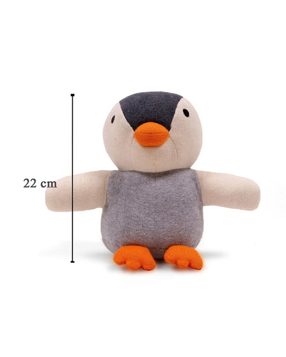 Pluchi Multicolor Bucky Penguin-Promotes Tactile Stimulation-Easily Washable-Knitted Soft Toy-Plush Cuddly Toy For Newborn