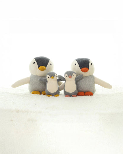 Pluchi Multicolor Bucky Penguin-Promotes Tactile Stimulation-Easily Washable-Knitted Soft Toy-Plush Cuddly Toy For Newborn
