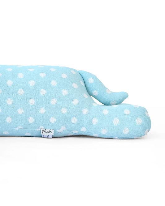 Pluchi Blue Pluto Dog Soft Toy-Promotes Tactile Stimulation-Easily Washable-Knitted Soft Toy-Plush Cuddly Toy For Newborn