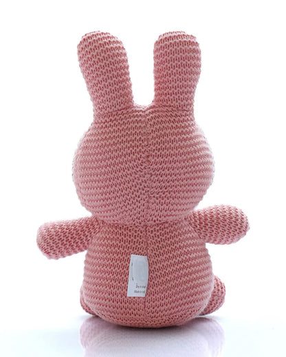 Pluchi Rosie Rattle Bunny Soft Toy-Promotes Tactile Stimulation-Easily Washable-Knitted Soft Toy-Plush Cuddly Toy For Newborn