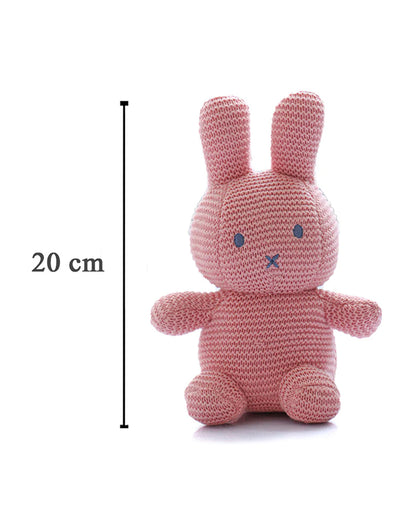 Pluchi Rosie Rattle Bunny Soft Toy-Promotes Tactile Stimulation-Easily Washable-Knitted Soft Toy-Plush Cuddly Toy For Newborn