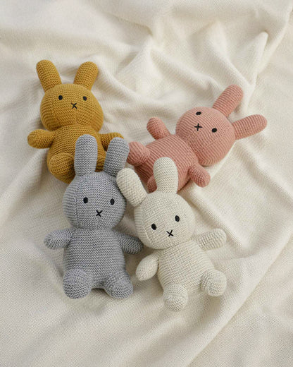 Pluchi Rosie Rattle Bunny Soft Toy-Promotes Tactile Stimulation-Easily Washable-Knitted Soft Toy-Plush Cuddly Toy For Newborn