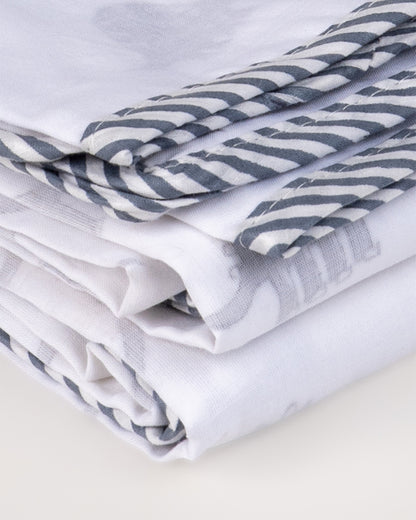 Torii Dohar for Baby-100% Cotton Muslin-Ultra Soft & Lightweight-Blanket-Light Blue-Dino-0 to 24M