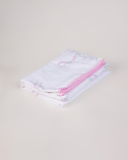 Torii Dohar for Baby-100% Cotton Muslin-Ultra Soft & Lightweight-Blanket-White-Unicorn Magic-0 to 24M