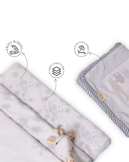Torii Dohar for Baby-100% Cotton Muslin-Ultra Soft & Lightweight-Blanket-White-Unicorn Magic-0 to 24M
