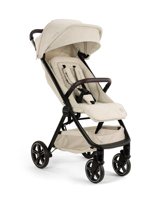 Nuna TRVL LX BMW Collection Cabin Friendly Stroller-With Free Cup Holder-Metal BMW Badge On Window Flap-Exclusive Wheels With BMW Logo-2 Years Warranty-Pram for 0 to 4Y (Upto 22Kg)-Mica
