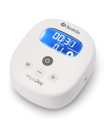 Ameda Mya Joy Single Electric Breast Pump-1 Single Hygiene Kit Milk Collection System Included with 25mm Breast Flange-Stimulation and Expression Modes-Hospital Strength (250 mmHg)-LCD Display-12 Expression Levels