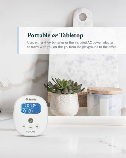 Ameda Mya Joy Single Electric Breast Pump-1 Single Hygiene Kit Milk Collection System Included with 25mm Breast Flange-Stimulation and Expression Modes-Hospital Strength (250 mmHg)-LCD Display-12 Expression Levels