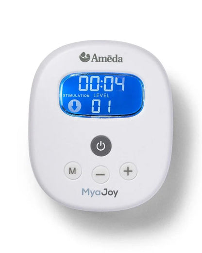 Ameda Mya Joy Double Electric Breast Pump-Dual Hygiene Kit Milk Collection System Included with 25mm Breast Flange-Stimulation and Expression Modes-Hospital Strength (250 mmHg)-LCD Display-12 Expression Levels