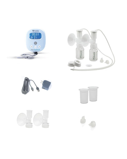 Ameda Mya Joy Plus Hospital Strength Portable Electric Breast Pump-Versatile Single or Double Pumping-Hospital Strength (250 mmHg)-LCD Display With Timer-Stimulation and Expression Modes-12 Expression Levels-Rechargeable Battery-Discreet Pumping