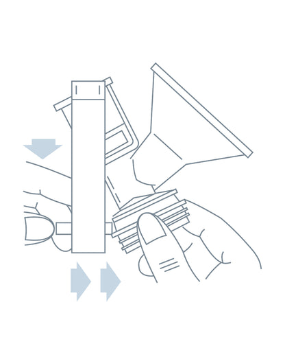 Ameda Portable Manual Breast Pump-Ergonomic Handle-Includes 2 Bottles with Lids-BPA Free and Compact-Milk Expression Pump