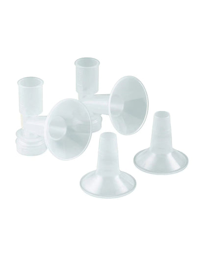 Ameda Custom Fit Breast Flanges (30.5mm) with Breast Flange Reducing Inserts (28.5mm)-BPA/DEHP Free-28.5mm Insert Fits Inside 30.5mm Flange-Breast Pump Accessories-Pack of 2 Each
