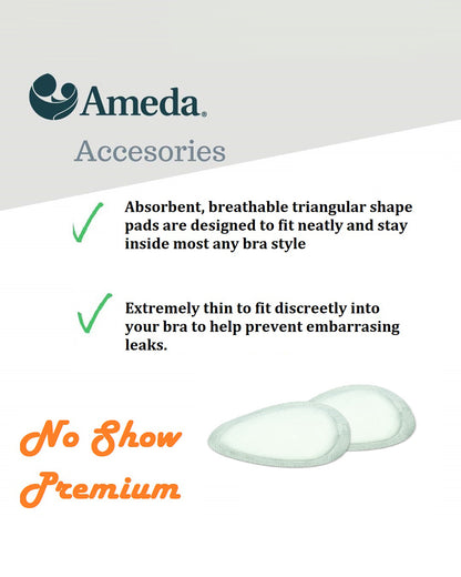 Ameda Noshow Premium Disposable Nursing Pads-Breathable & Absorbent-Pack of 50