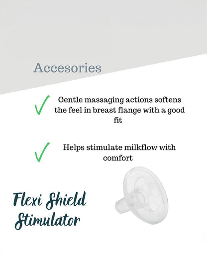 Ameda Flexishield Aerola Stimulator-Reduces Standard 25mm Flange Size to 21mm-Effective for Smaller Nipples-Provides Massage Effect-BPA/DEHP Free-Pack of 2