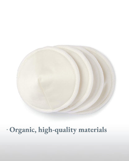 Ameda Contoured Washable Nursing Pads-Three Layered-Super Absorbent Cotton Fabric-Pack of 4