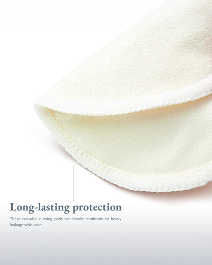 Ameda Contoured Washable Nursing Pads-Three Layered-Super Absorbent Cotton Fabric-Pack of 4