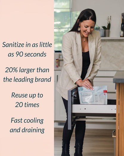 Ameda CleanEase Microwaveable Steam Sterilizer Bags-BPA Free-Pack of 7-20 Uses Per Bag