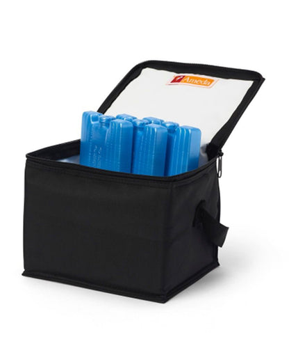 Ameda Cool N Carry Milk Strorage Bag with 3 Freezer Elements-Holds Upto 6 Bottles-Insulated Nylon Carry Bag With Easy Carrying Handle