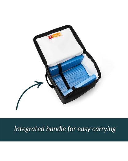 Ameda Cool N Carry Milk Strorage Bag with 3 Freezer Elements-Holds Upto 6 Bottles-Insulated Nylon Carry Bag With Easy Carrying Handle