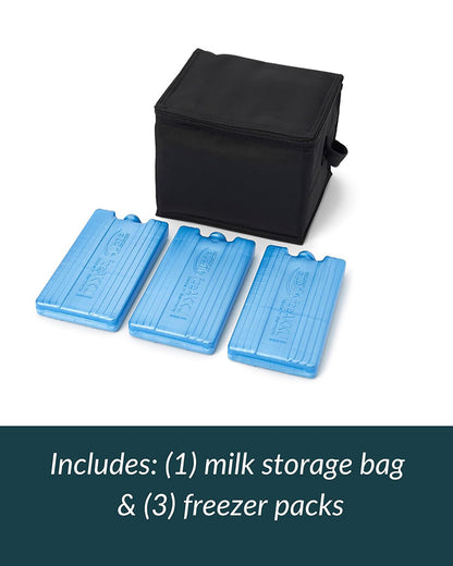 Ameda Cool N Carry Milk Strorage Bag with 3 Freezer Elements-Holds Upto 6 Bottles-Insulated Nylon Carry Bag With Easy Carrying Handle