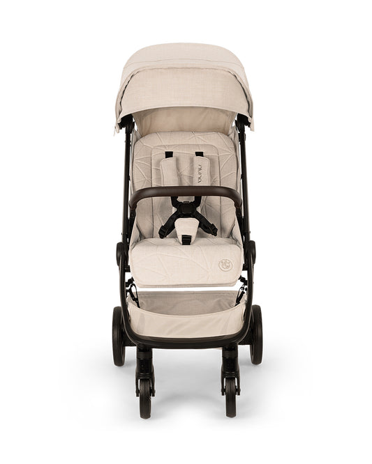 Nuna TRVL LX BMW Collection Cabin Friendly Stroller-With Free Cup Holder-Metal BMW Badge On Window Flap-Exclusive Wheels With BMW Logo-2 Years Warranty-Pram for 0 to 4Y (Upto 22Kg)-Mica
