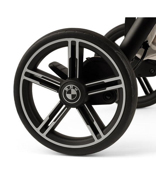 Nuna TRVL LX BMW Collection Cabin Friendly Stroller-With Free Cup Holder-Metal BMW Badge On Window Flap-Exclusive Wheels With BMW Logo-2 Years Warranty-Pram for 0 to 4Y (Upto 22Kg)-Mica