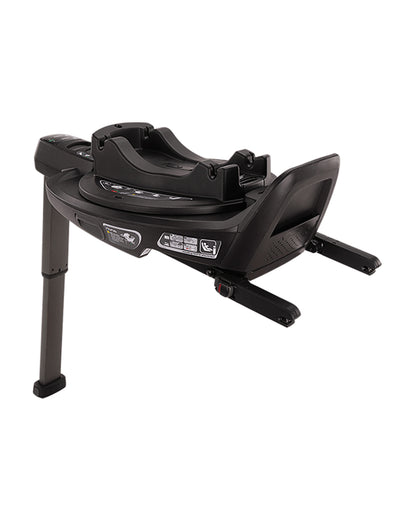 Nuna Arra Next Car Seat With Base Curv-Car Seat Features (Rear Facing, 3 Positions & 157 Degrees Flat Reclining Seat, For 0 to 1.5Y-Base Features (Smart Swivel Lock, Steel Stability Leg)-Granite & Caviar