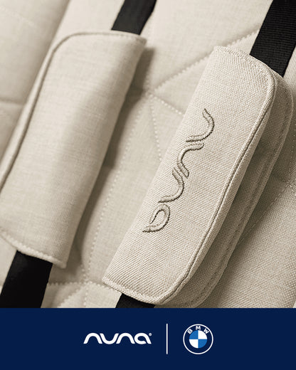 Nuna TRVL LX BMW Collection Cabin Friendly Stroller-With Cup Holder-Metal BMW Badge On Window Flap-Exclusive Wheels With BMW Logo-2 Years Warranty-Pram for 0 to 4Y (Upto 22Kg)-Mica