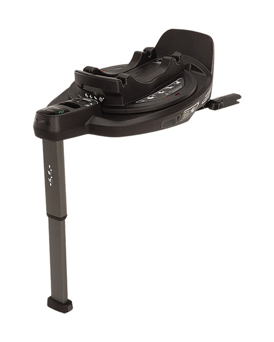 Nuna Cari Next Carry Cot With Base Curv-Carry Cot Features (Doubling As Car Seat and Carry Cot, 3 Point Harness, Upto 13 Kg)-Base Features (Smart Swivel Lock- Button For 360 Degrees Rotation Adjustment)-Granite & Caviar