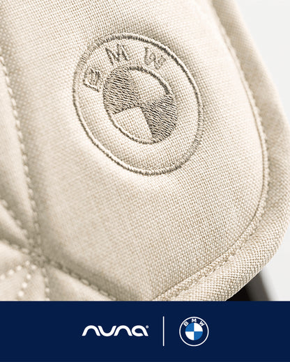 Nuna TRVL LX BMW Collection Cabin Friendly Stroller-With Cup Holder-Metal BMW Badge On Window Flap-Exclusive Wheels With BMW Logo-2 Years Warranty-Pram for 0 to 4Y (Upto 22Kg)-Mica