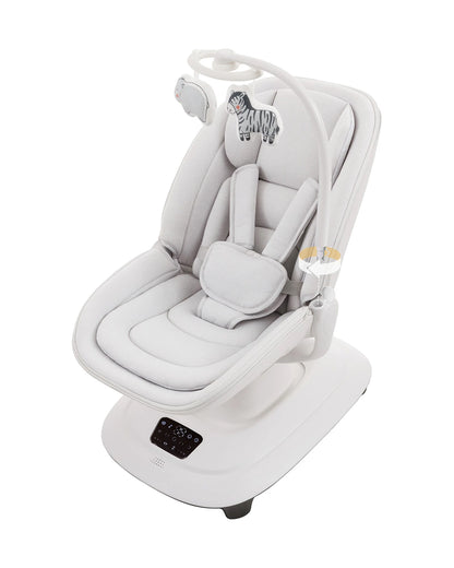 Mastela Deluxe Multi Motion Baby Cradle-Multi Recline Position-5 Point Harness-12 Built In Melodies-For 0 to 36M (Upto 15Kg)-White