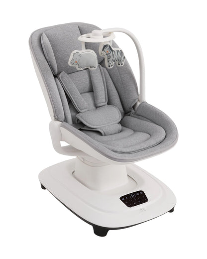 Mastela Deluxe Multi Motion Baby Cradle-Multi Recline Position-5 Point Harness-12 Built In Melodies-For 0 to 36M (Upto 15Kg)-Grey