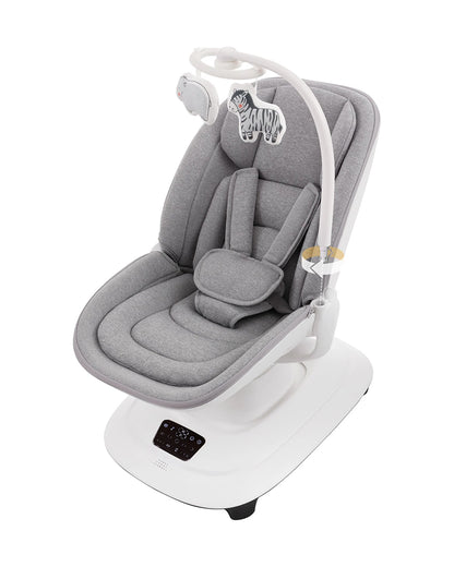 Mastela Deluxe Multi Motion Baby Cradle-Multi Recline Position-5 Point Harness-12 Built In Melodies-For 0 to 36M (Upto 15Kg)-Grey