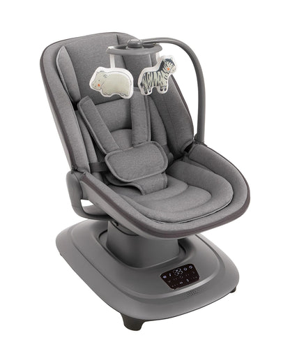 Mastela Deluxe Multi Motion Baby Cradle-Multi Recline Position-5 Point Harness-12 Built In Melodies-For 0 to 36M (Upto 15Kg)-Dark Grey