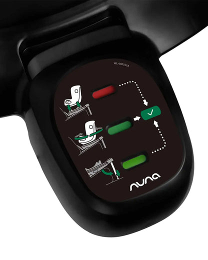 Nuna Base Next Car Seat Base-10 ISOFIX Positions For Custom Fit on Vehicle Seat-360 Rotation For Easy Harnessing-Next System Compatible-Caviar