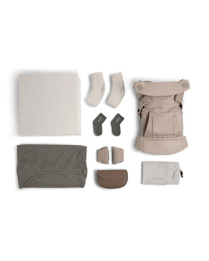 Nuna Cudl Luxe Baby Carrier-4 Carrying Position-Made With 70% Cashmere & 30% Silk Blend-Perfectly Giftable-With Laundry Bag, Pouch, Socks, Bibs, Harness Cover & Storage Bag-For 0 to 3Y (Upto 16 Kg)-Dusk