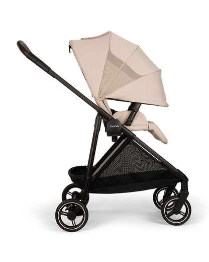 Nuna Ixxa Next Lightweight Baby Stroller-Height Adjustable Parent Handle Bar-Reversible & Flat Reclining Seat-One Hand Fold-2 Years Warranty-For 0 to 4Y (Upto 22 Kg)-Biscotti