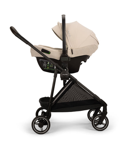 Nuna Ixxa Next Lightweight Baby Stroller-Height Adjustable Parent Handle Bar-Reversible & Flat Reclining Seat-One Hand Fold-2 Years Warranty-For 0 to 4Y (Upto 22 Kg)-Biscotti