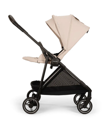 Nuna Ixxa Next Lightweight Baby Stroller-Height Adjustable Parent Handle Bar-Reversible & Flat Reclining Seat-One Hand Fold-2 Years Warranty-For 0 to 4Y (Upto 22 Kg)-Biscotti